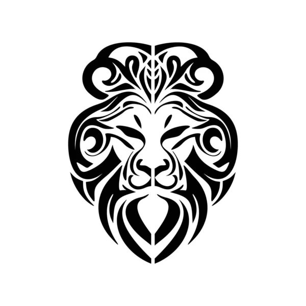 Векторный Логотип Черно Белого Льва — стоковый вектор