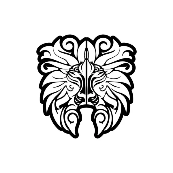 Logo Vecteur Lion Noir Blanc — Image vectorielle