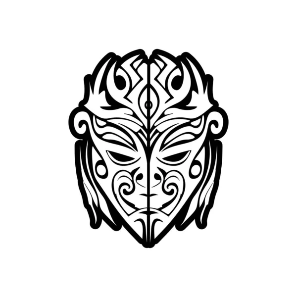 Tattoo Sketch Maori Or African Style With Mask Face Totem Stock  Illustration - Download Image Now - iStock