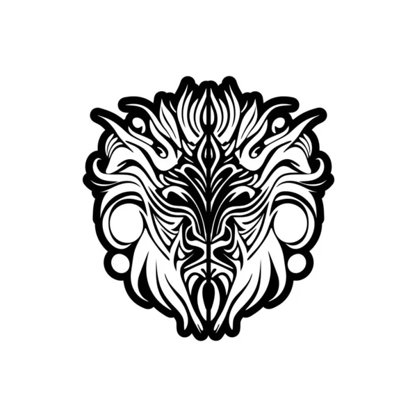 Logotipo Leão Com Cores Preto Branco Estilo Vetorial — Vetor de Stock