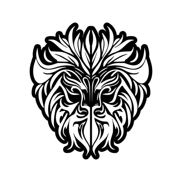 Logo Vectoriel Avec Lion Noir Blanc — Image vectorielle