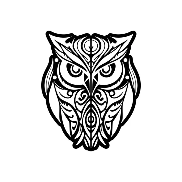 Moon owl with stars tribal tattoo Sticker  Spreadshirt
