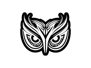 Polinezya tasarımlı bir baykuş dövmesi..