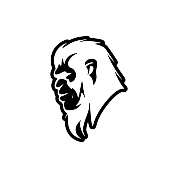 Logotipo Vetor Macaco Preto Branco Habilmente Isolado Pano Fundo Branco — Vetor de Stock