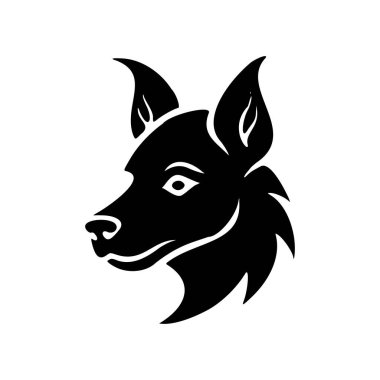 Yakın zamanda çekilmiş ve anlaşılması kolay bir köpek resmi. Vektör İllüstrasyonu.