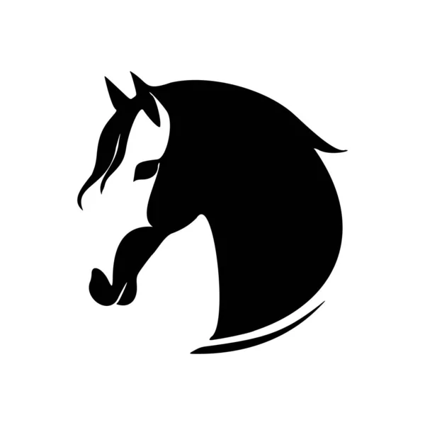 Häst Symbol Som Grundläggande Och Har Mycket Detaljer Med Endast Royaltyfria Stockvektorer