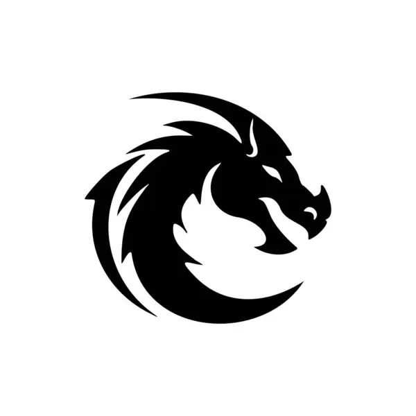 Logotyp Med Drake Bild Som Ser Ren Och Moderiktig Med Royaltyfria illustrationer