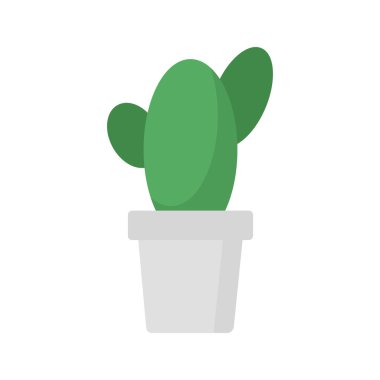 Flat icon cactus isolated on white background. Vector illustration.