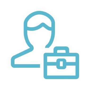 Line icon manager isolated on white background. Vector illustration.