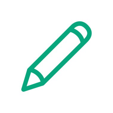 Beyaz arkaplanda izole edilmiş çizgi simgesi kalem. Vektör illüstrasyonu.