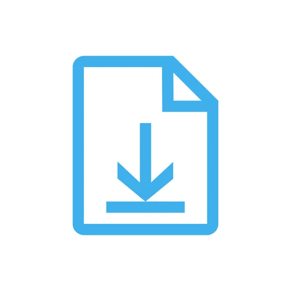 Line Icon Download Document Isolated White Background Vector Illustration — Vetor de Stock