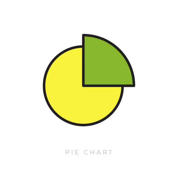 Flaches Symboldiagramm Auf Weißem Hintergrund Wird Für Infografiken Verwendet Vektorillustration — Stockvektor