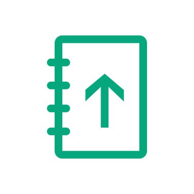 Satır simgesi yayınlama kitabı beyaz arkaplanda izole edildi. Vektör illüstrasyonu.