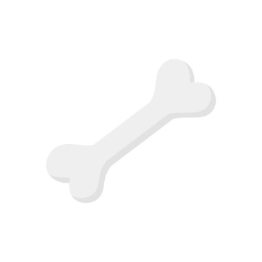 Düz simge kemiği beyaz arkaplanda izole edilmiş. Vektör illüstrasyonu.