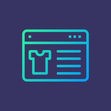 Satır simgesi çevrimiçi mağazası mor arkaplanda izole edildi. Vektör illüstrasyonu.