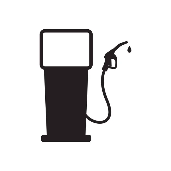 Іконка Газової Станції Ізольована Білому Тлі Бензиновий Насос Зануренням Нафти — стоковий вектор