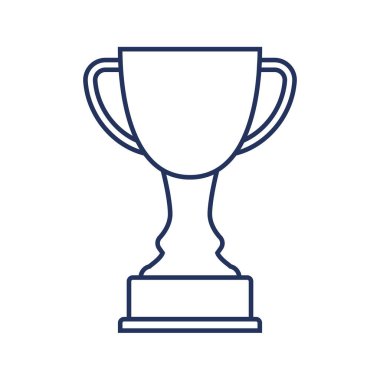 Beyaz arka planda izole edilmiş çizgi simgesi kupası. Vektör illüstrasyonu.