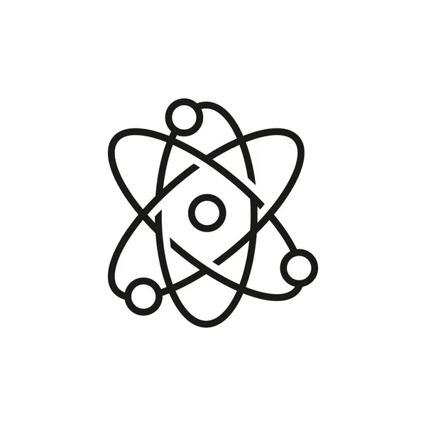 Atom Čáry Izolovaný Bílém Pozadí Vektorová Ilustrace — Stockový vektor