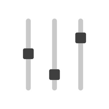 Düz simge karıştırma konsolu beyaz arkaplanda izole edildi. Vektör illüstrasyonu.