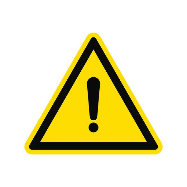 Warnschild Mit Ausrufezeichen Verkehrszeichen Isoliert Auf Weißem Hintergrund Vektorillustration — Stockvektor