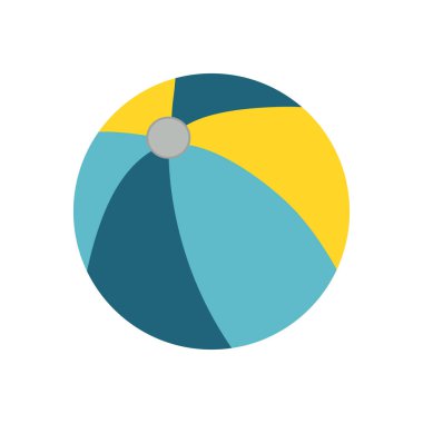 Beyaz arka planda izole edilmiş düz ikon bebek topu. Vektör illüstrasyonu.