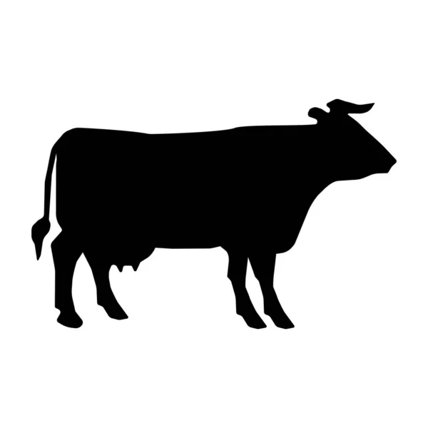Vache Icône Vectorielle Isolée Sur Fond Blanc Illustration Vectorielle — Image vectorielle