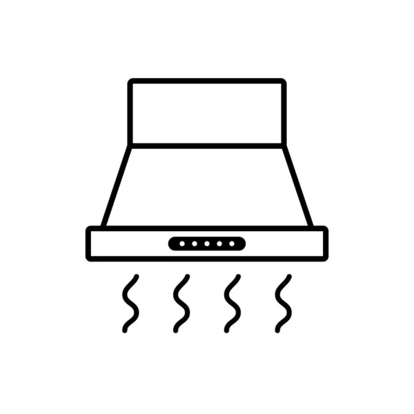 Line Symbol Auspuffhaube Isoliert Auf Weißem Hintergrund Vektorillustration — Stockvektor