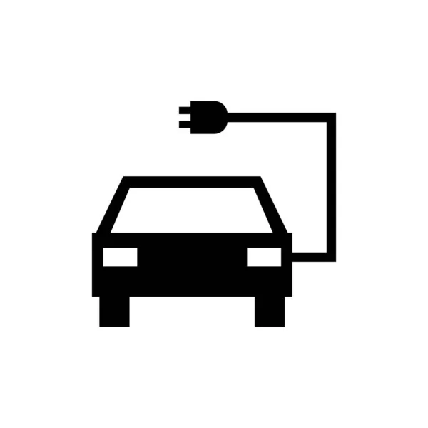 Векторна Піктограма Електричного Автомобіля Ізольована Білому Тлі Векторні Ілюстрації — стоковий вектор