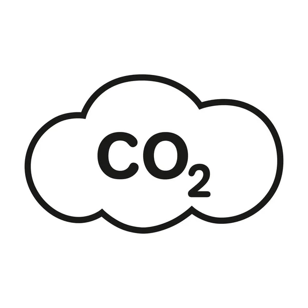 Beyaz zemin üzerindeki çizgi ikonu karbondioksit izole edildi. İklim değişikliği konsepti. CO2 sembolü.