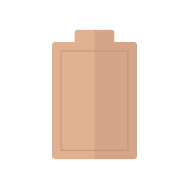 Düz simge tahta kesme tahtası beyaz arkaplanda izole edilmiş. Vektör illüstrasyonu.