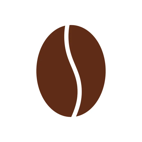Icône Plate Grain Café Isolé Sur Fond Blanc Illustration Vectorielle — Image vectorielle