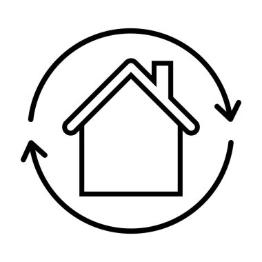 Beyaz arkaplanda hat simgesi değişimi izole edildi. Vektör illüstrasyonu.