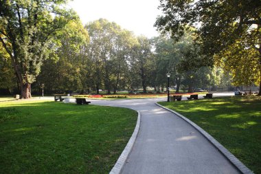 Sırbistan 'ın Belgrad kentindeki Topcider parkının güzel manzarası