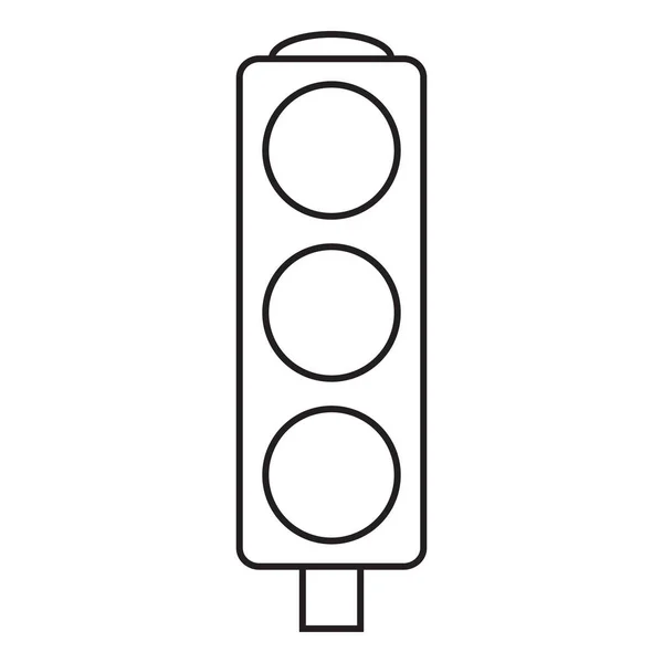Liniensymbol Ampel Isoliert Auf Weißem Hintergrund Vektorillustration — Stockvektor