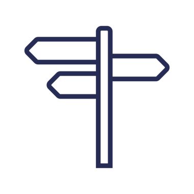 Beyaz arkaplanda çizgi simgesi işareti var. Vektör illüstrasyonu.