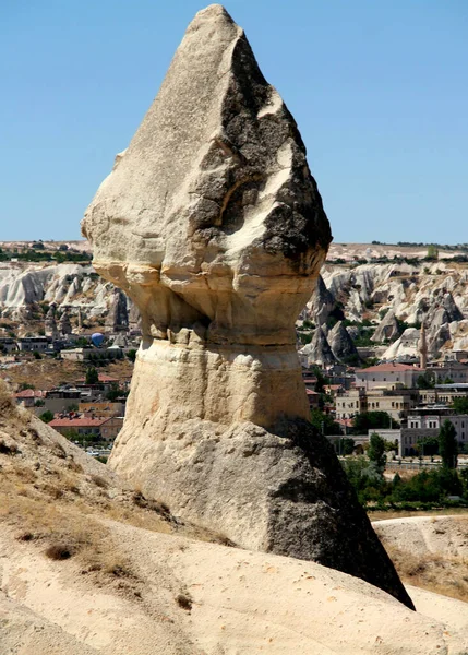 Mushroom Shaped Rock Also Called Fairy Chimney Rose Valley Towns — 스톡 사진