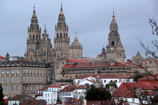 Фото Собора Святого Иакова Catedral Santiago Compostela Историческом Центре Города — стоковое фото