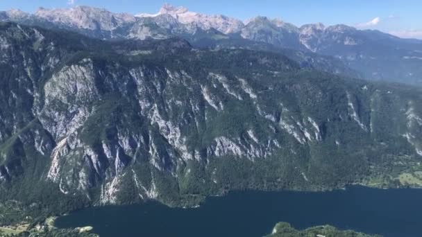 Відео Панорама Гір Богиньське Озеро Національному Парку Триглав Словенія — стокове відео