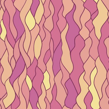 Şekillendirilmiş dikey dalgalar, kusursuz vektör deseni, çöl renkleri. Tekstil, ambalaj, ambalaj kağıdı için harika.