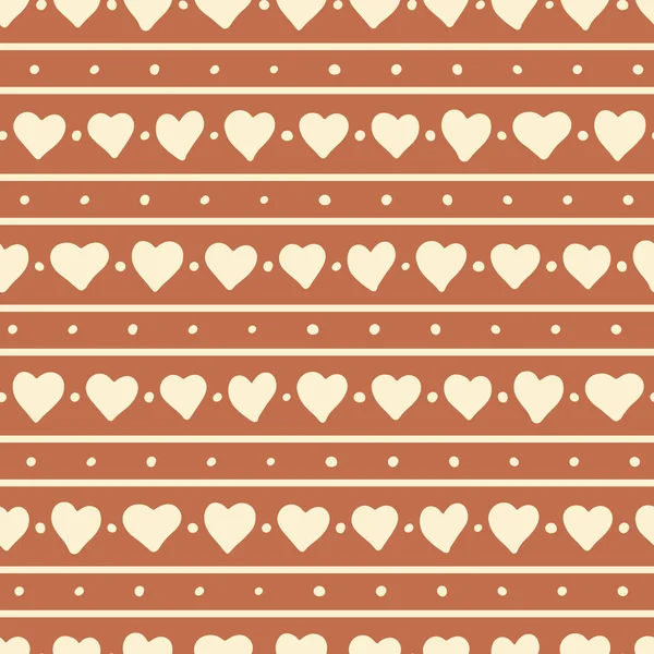 Seamless Vector Pattern Stripes Hand Drawn Hearts Great Textile Scrapbook — Stock Vector