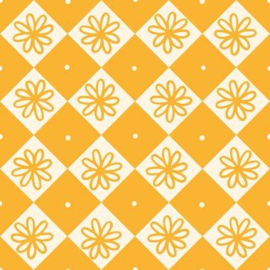 Kol ve çiçeklerle tek renk kusursuz vektör deseni. Vektör illüstrasyonu