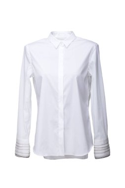 Lüks kadın gömleği beyaz arka planda hayalet mankeni