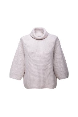 Lüks kadın süveter beyaz arka planda hayalet manken