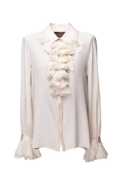 роскошная женская рубашка призрак манекен на белом фоне