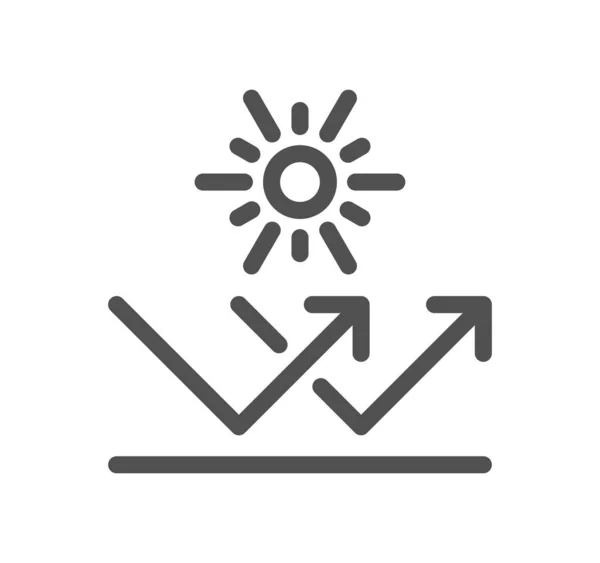 Schema Icona Vettore Lineare Correlati Alla Protezione Solare — Vettoriale Stock