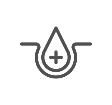 Cilt bakımıyla ilgili simge taslağı ve doğrusal vektör.