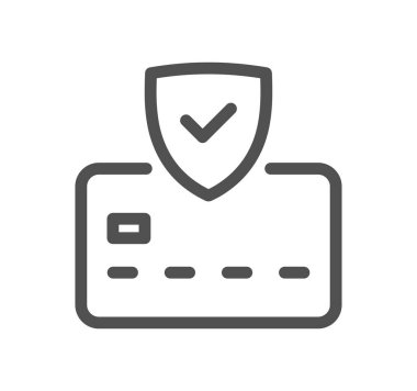 Ödeme yöntemi ile ilgili simge taslağı ve doğrusal vektör.