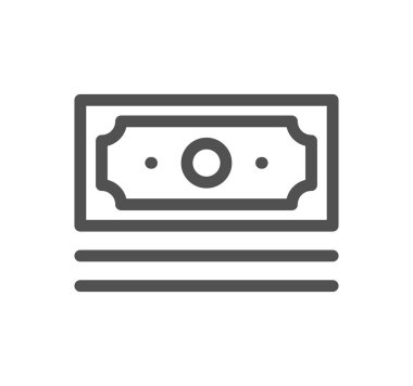 Ödeme yöntemi ile ilgili simge taslağı ve doğrusal vektör.