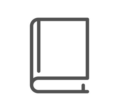 Kitapla ilgili simge taslağı ve doğrusal vektör.