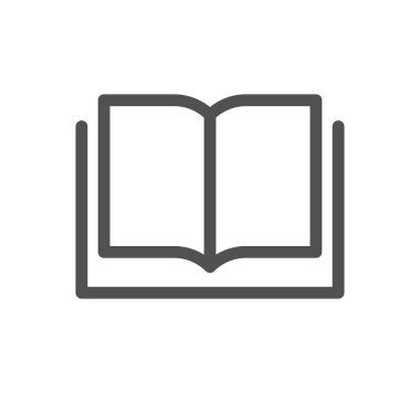 Kitapla ilgili simge taslağı ve doğrusal vektör.